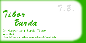 tibor burda business card